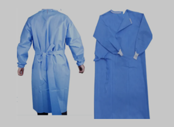 Hospital and Other Medical Facilities Surgical Gown with Elastic Cuffs